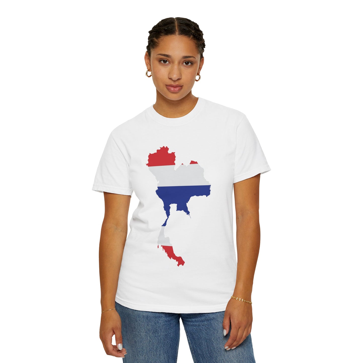 thailand flag map minimal travel graphic t-shirt
