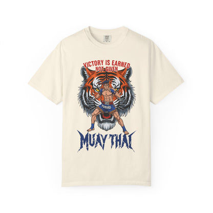 Victory Is Earned Not Given Muay Thai Tiger T Shirt