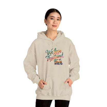 Thailand Travel Hoodie — "We Love Thailand" Tuk Tuk Graphic
