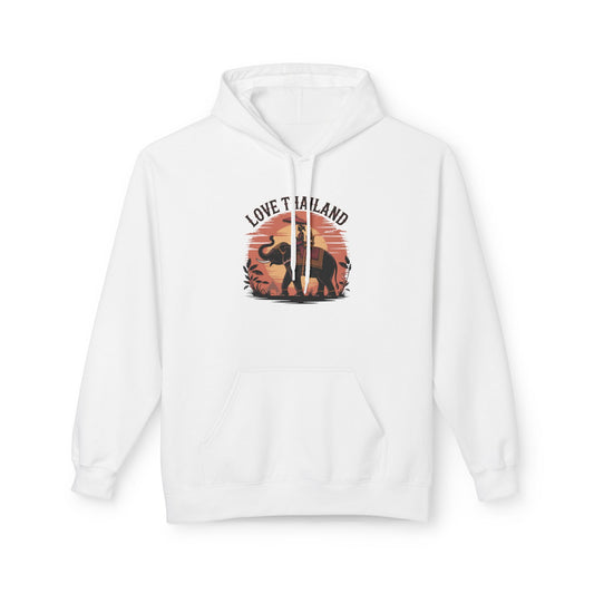 Thailand Elephant Sunset Hoodie — Sunset Elephant Graphic Hoodie