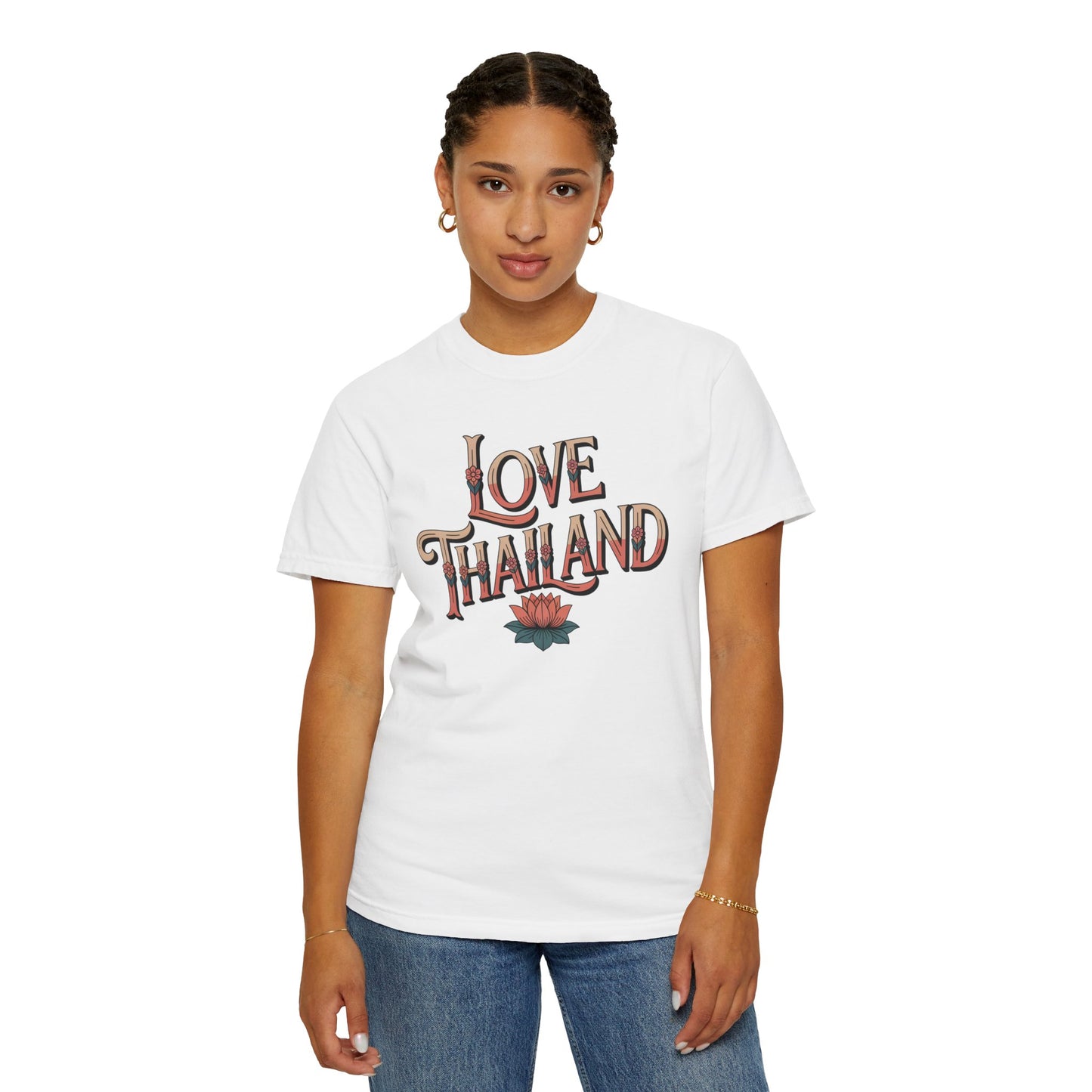 love thailand t-shirt — retro lotus graphic tee