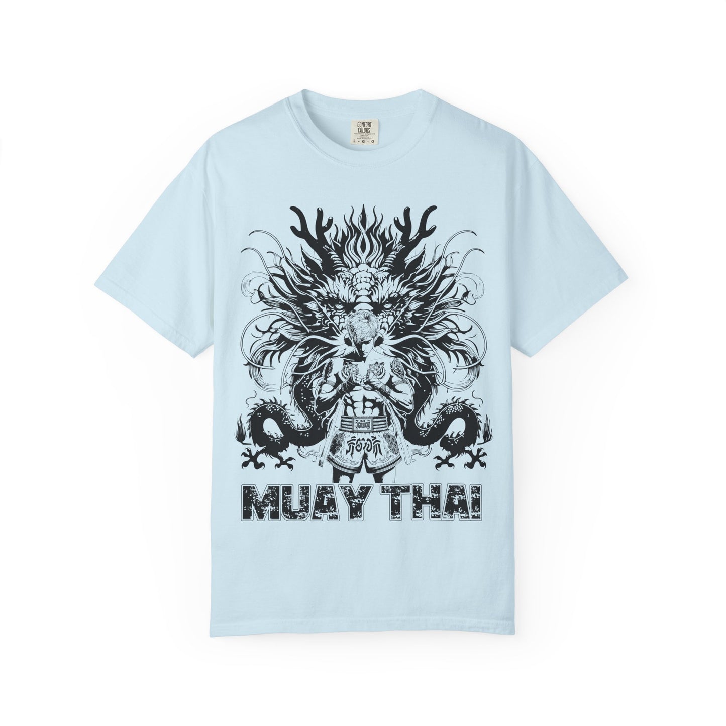 muay thai fighter silhouette motivation t shirt