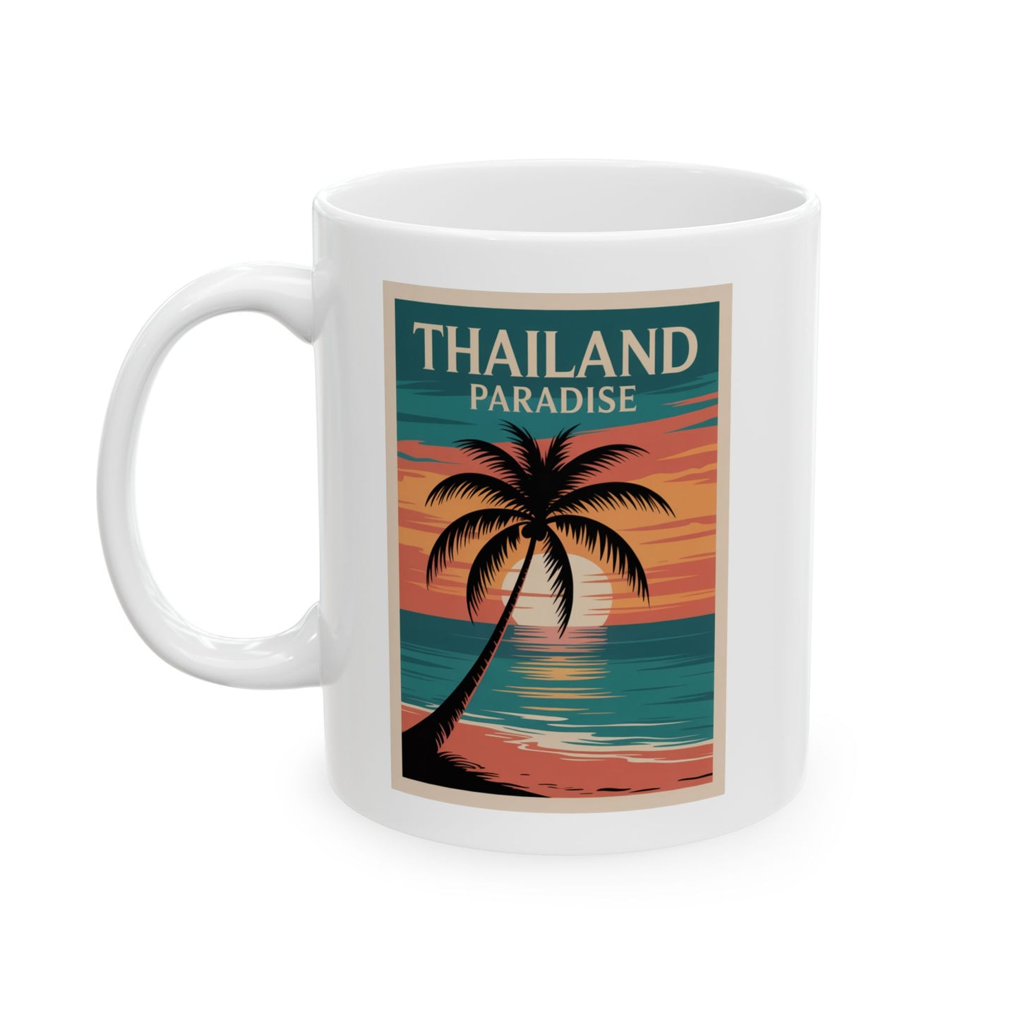 thailand paradise retro sunset mug