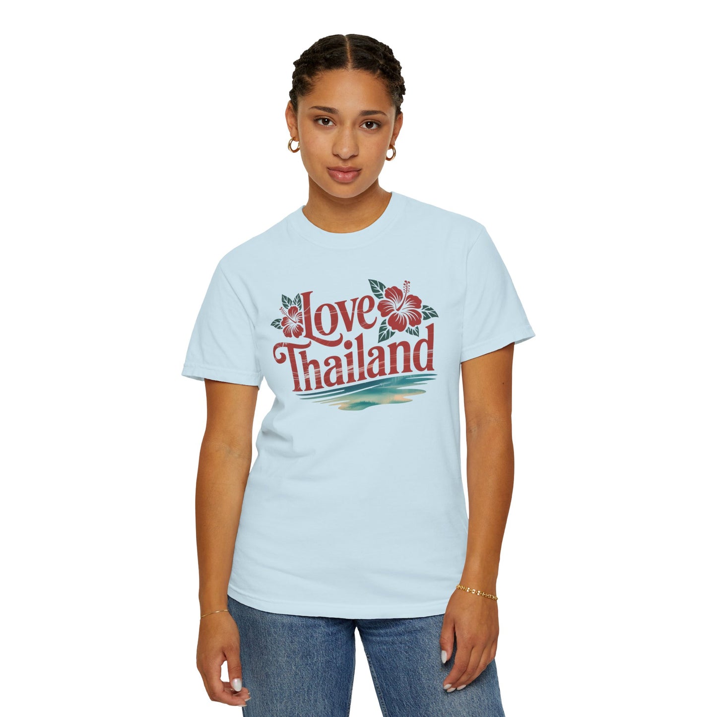 love thailand t-shirt — floral tropical vacation tee