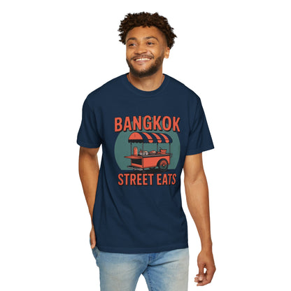 Bangkok Street Eats Retro Food Cart Graphic T-Shirt