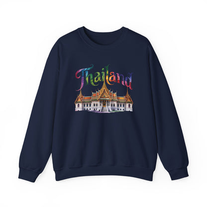 Thailand Colorful Temple Crewneck Sweatshirt