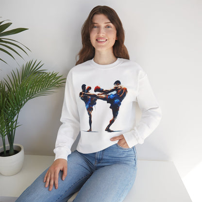 Muay Thai Fight Sweatshirt — Combat Sports Crewneck for Fighters & Fans