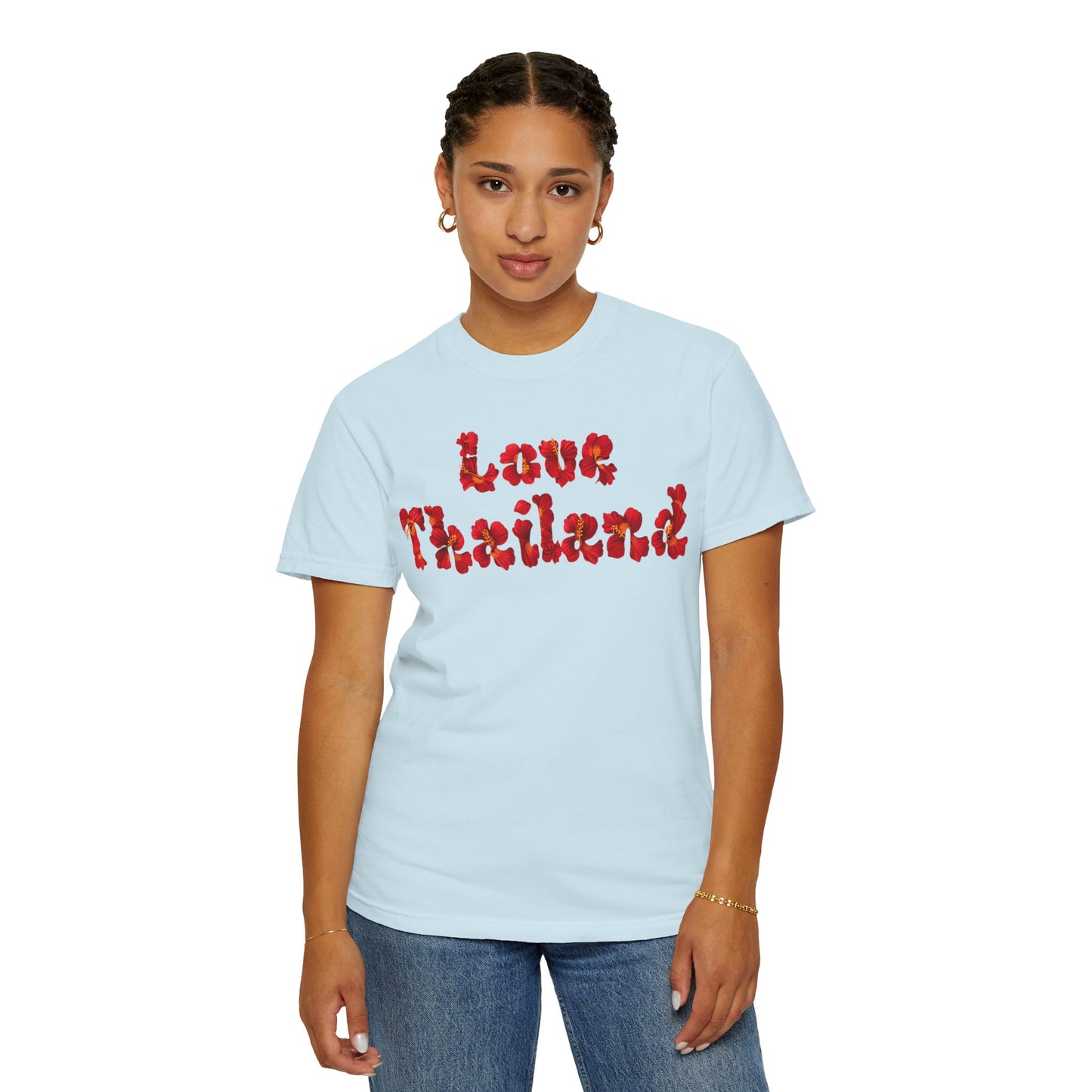 love thailand retro floral t-shirt