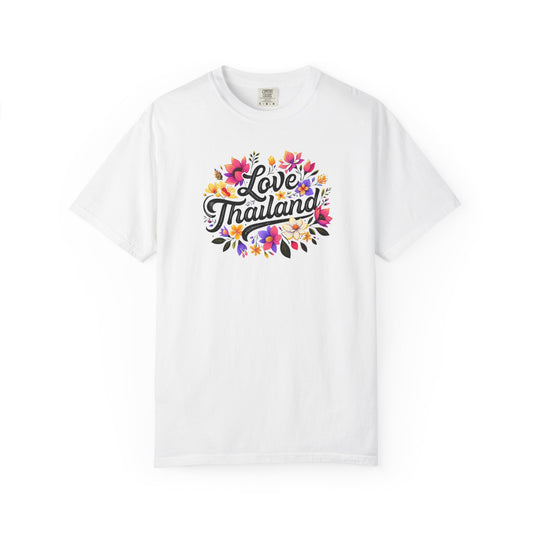 Love Thailand Floral T-Shirt — Tropical Vacation Souvenir Tee