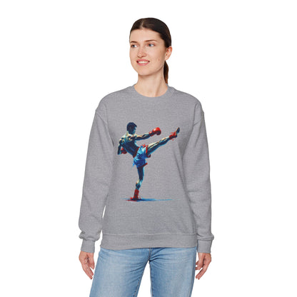 Muay Thai Art Sweatshirt – Colorful Muay Thai Fighter Crewneck