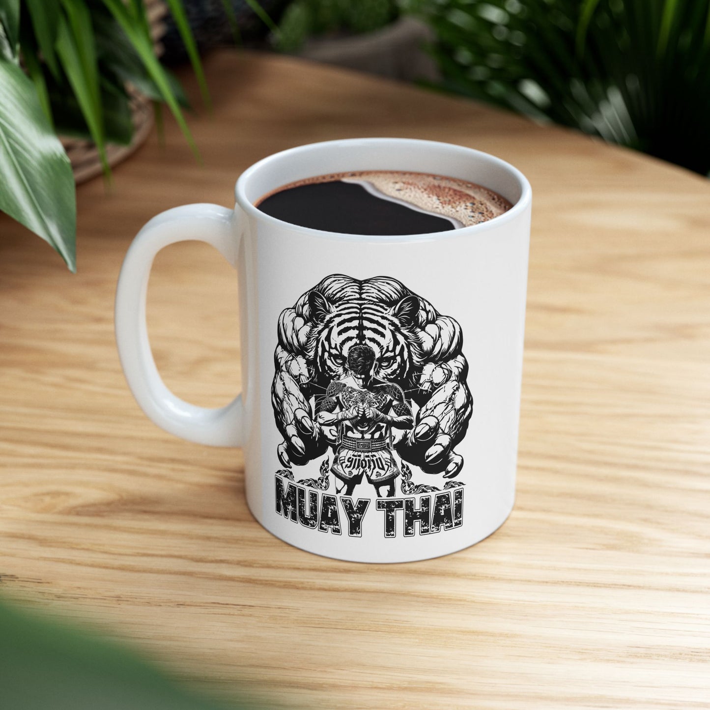 muay thai tiger ceramic mug — fierce fighter 11oz/15oz