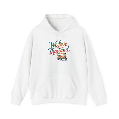 Thailand Travel Hoodie — "We Love Thailand" Tuk Tuk Graphic