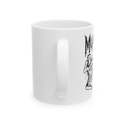 Muay Thai Fight Mug | Flying Kick Thai Boxing Warrior Coffee Cup