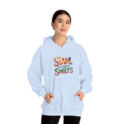 Siam The Land of Smiles Hoodie — Colorful Thai Travel Sweatshirt