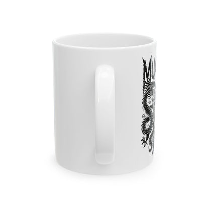 Muay Thai Warrior Mug | Traditional Dragon Fight Art Coffee Cup