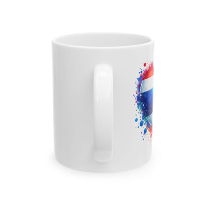 Thailand Love Heart Splash Ceramic Mug — "Love Thailand" (11oz)