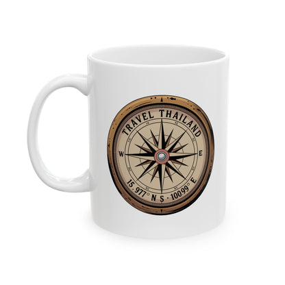 Travel Thailand Vintage Compass Mug