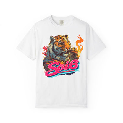Retro Smoking Tiger T-Shirt — Vintage Graphic Tee