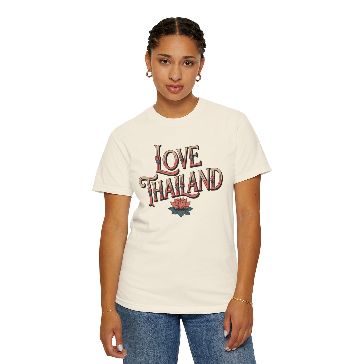 love thailand t-shirt — retro lotus graphic tee