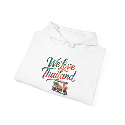 Thailand Travel Hoodie — "We Love Thailand" Tuk Tuk Graphic