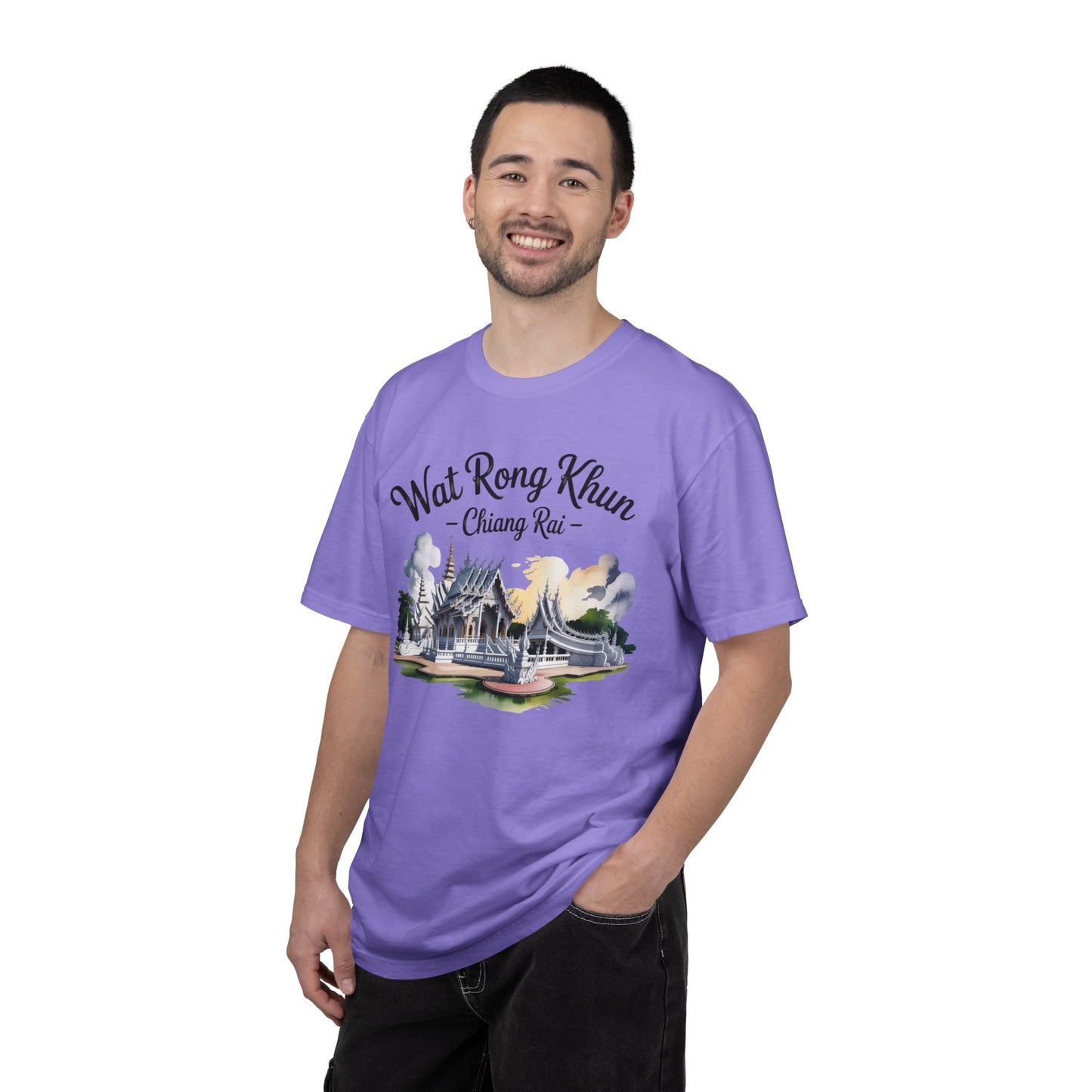 wat rong khun chiang rai t-shirt — thai temple travel souvenir tee