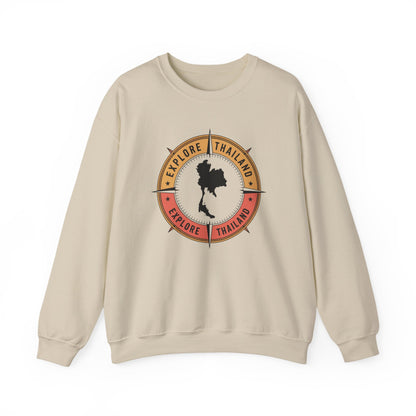 Explore Thailand Retro Compass Crewneck Sweatshirt