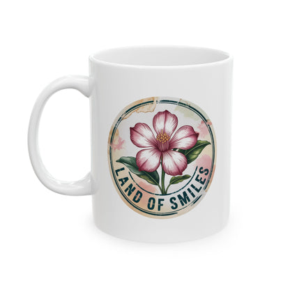 Land of Smiles Floral Thailand Mug