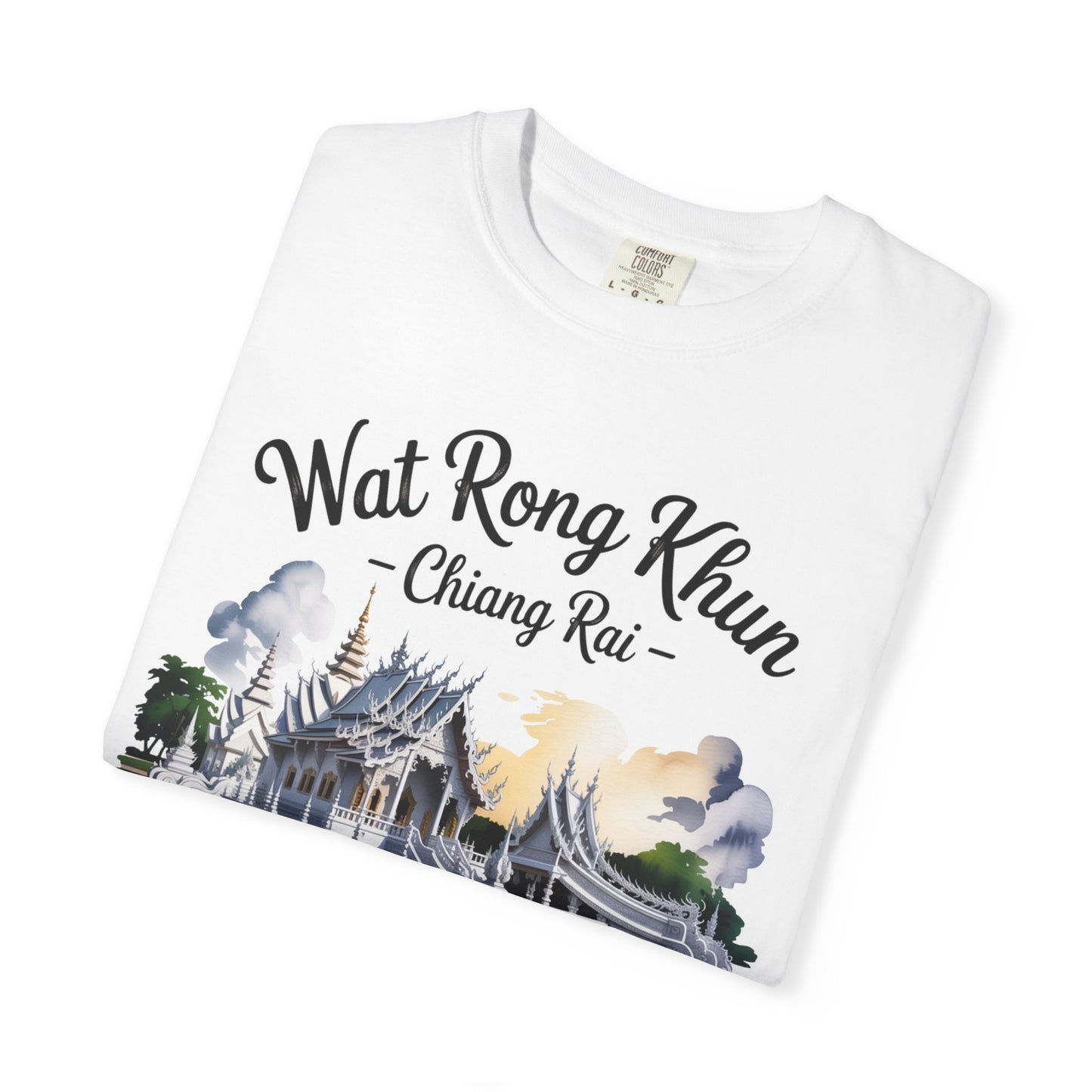 wat rong khun chiang rai t-shirt — thai temple travel souvenir tee