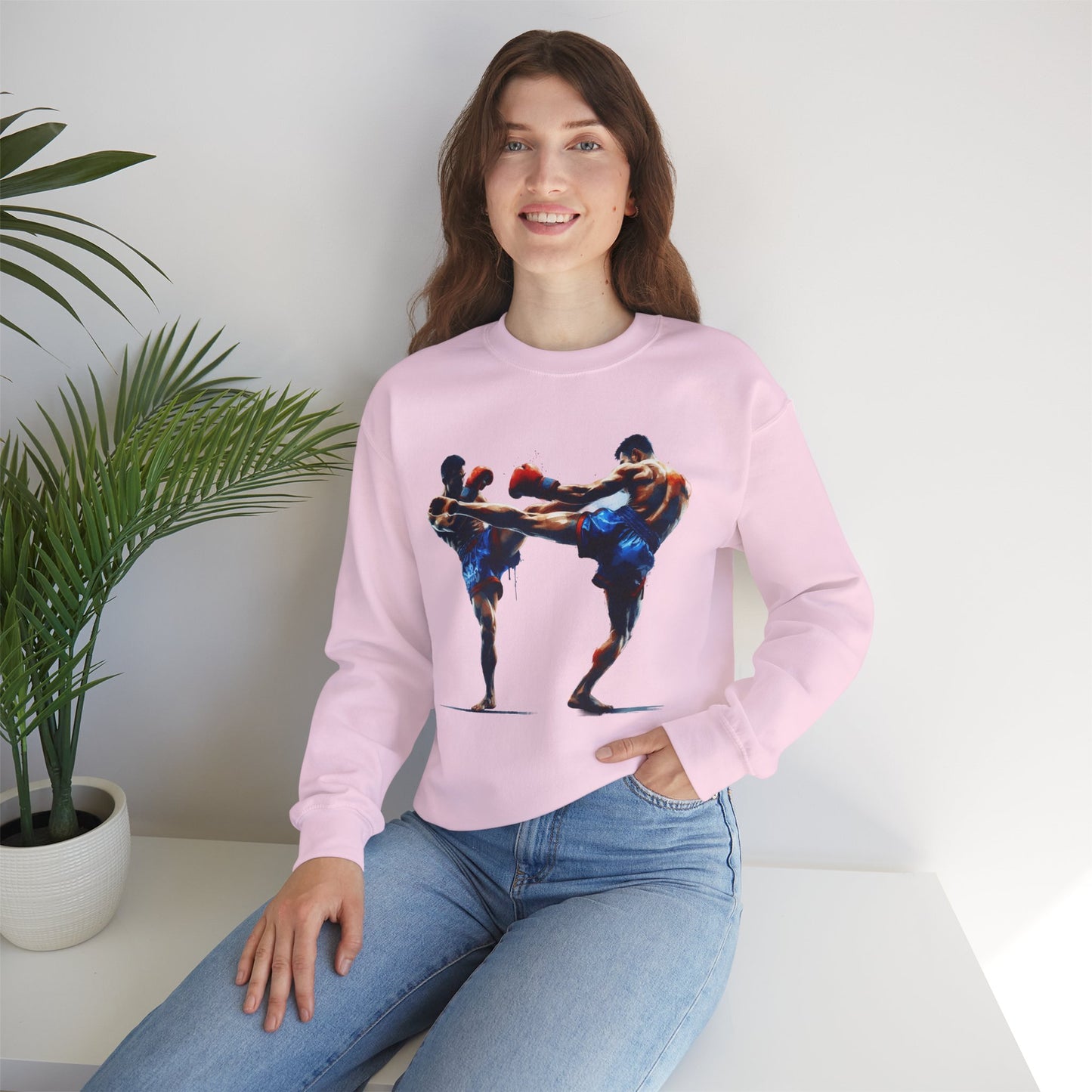 muay thai fight sweatshirt — combat sports crewneck for fighters & fans