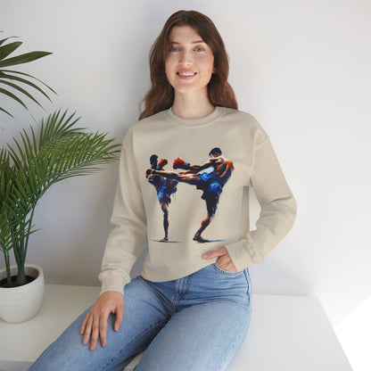 Muay Thai Fight Sweatshirt — Combat Sports Crewneck for Fighters & Fans