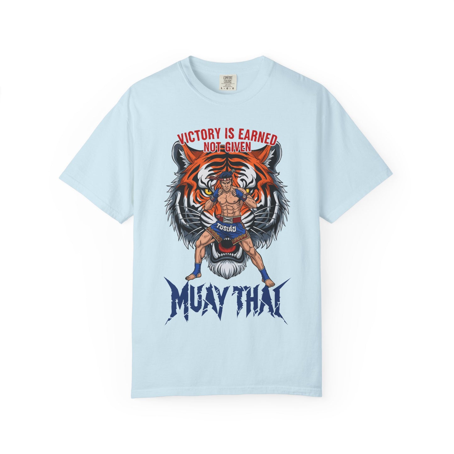 victory is earned not given muay thai tiger t shirt