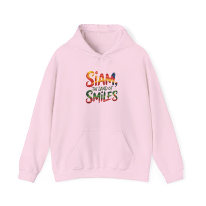 Siam The Land of Smiles Hoodie — Colorful Thai Travel Sweatshirt