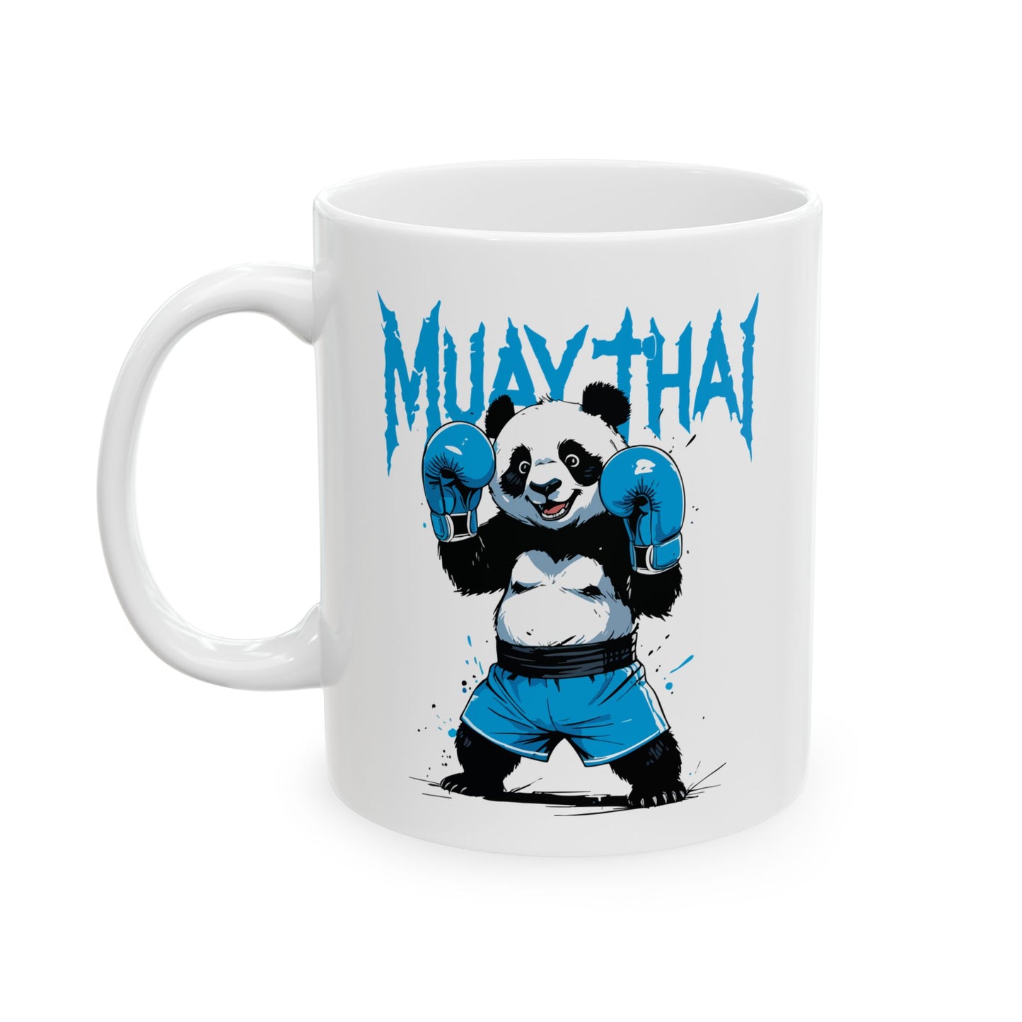 muay thai panda fighter mug | cute but deadly boxing bear cup