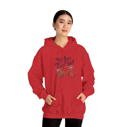 Thailand Bicycle Hoodie — "We Love Thailand" Travel Sweatshirt