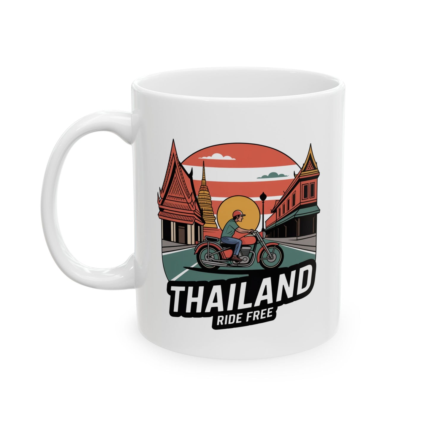 thailand street ride retro travel mug