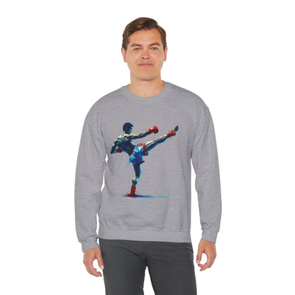 Muay Thai Art Sweatshirt – Colorful Muay Thai Fighter Crewneck