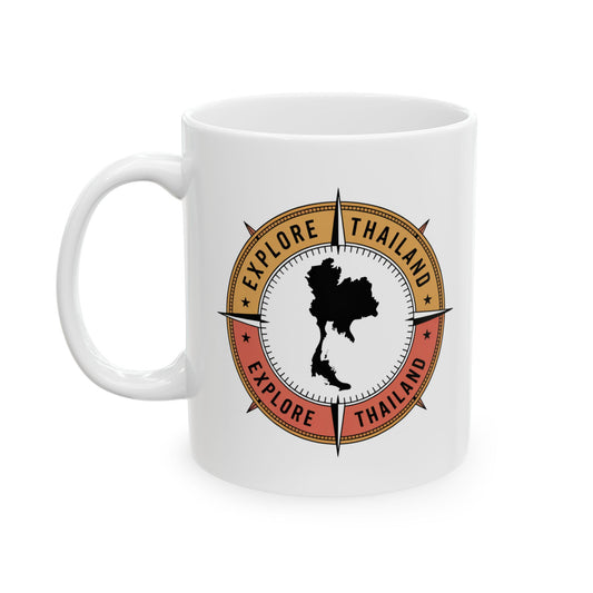 Explore Thailand Vintage Compass Travel Mug