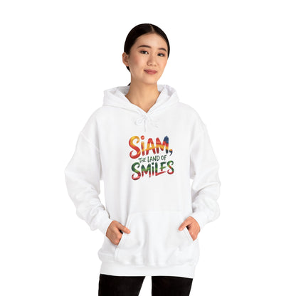 Siam The Land of Smiles Hoodie — Colorful Thai Travel Sweatshirt