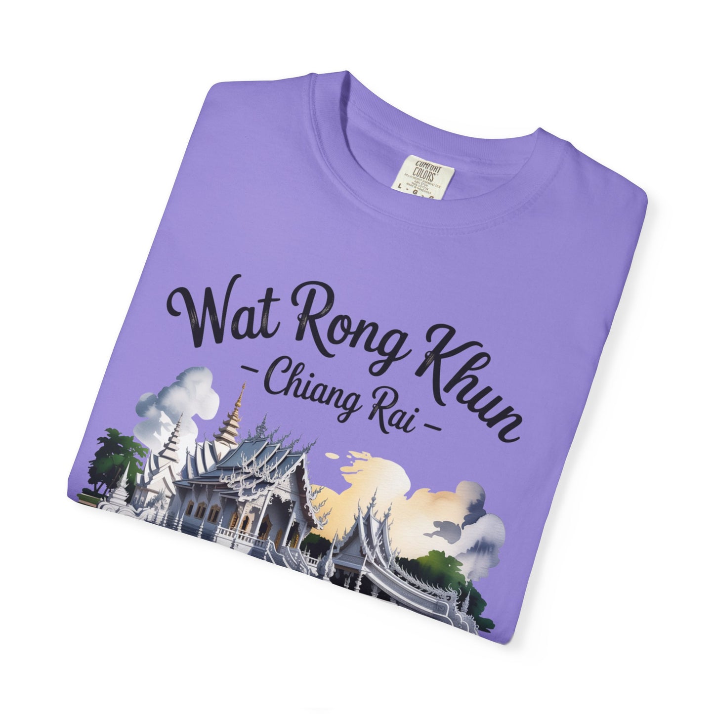 wat rong khun chiang rai t-shirt — thai temple travel souvenir tee