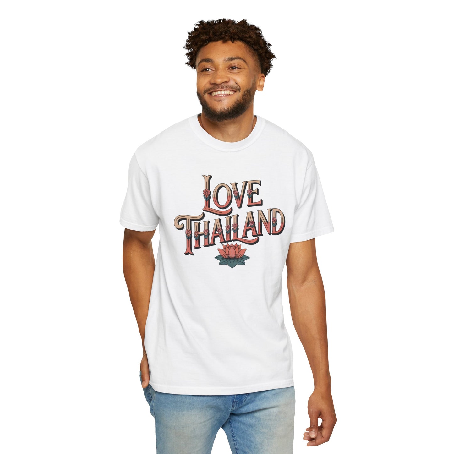 love thailand t-shirt — retro lotus graphic tee