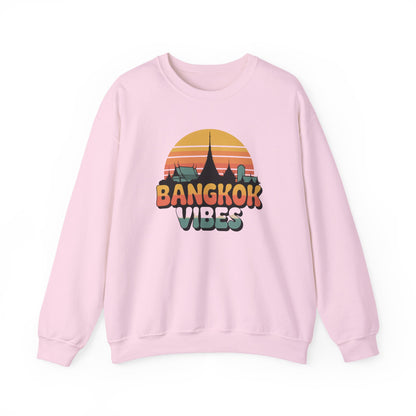 Bangkok Vibes Retro Sunset Crewneck Sweatshirt