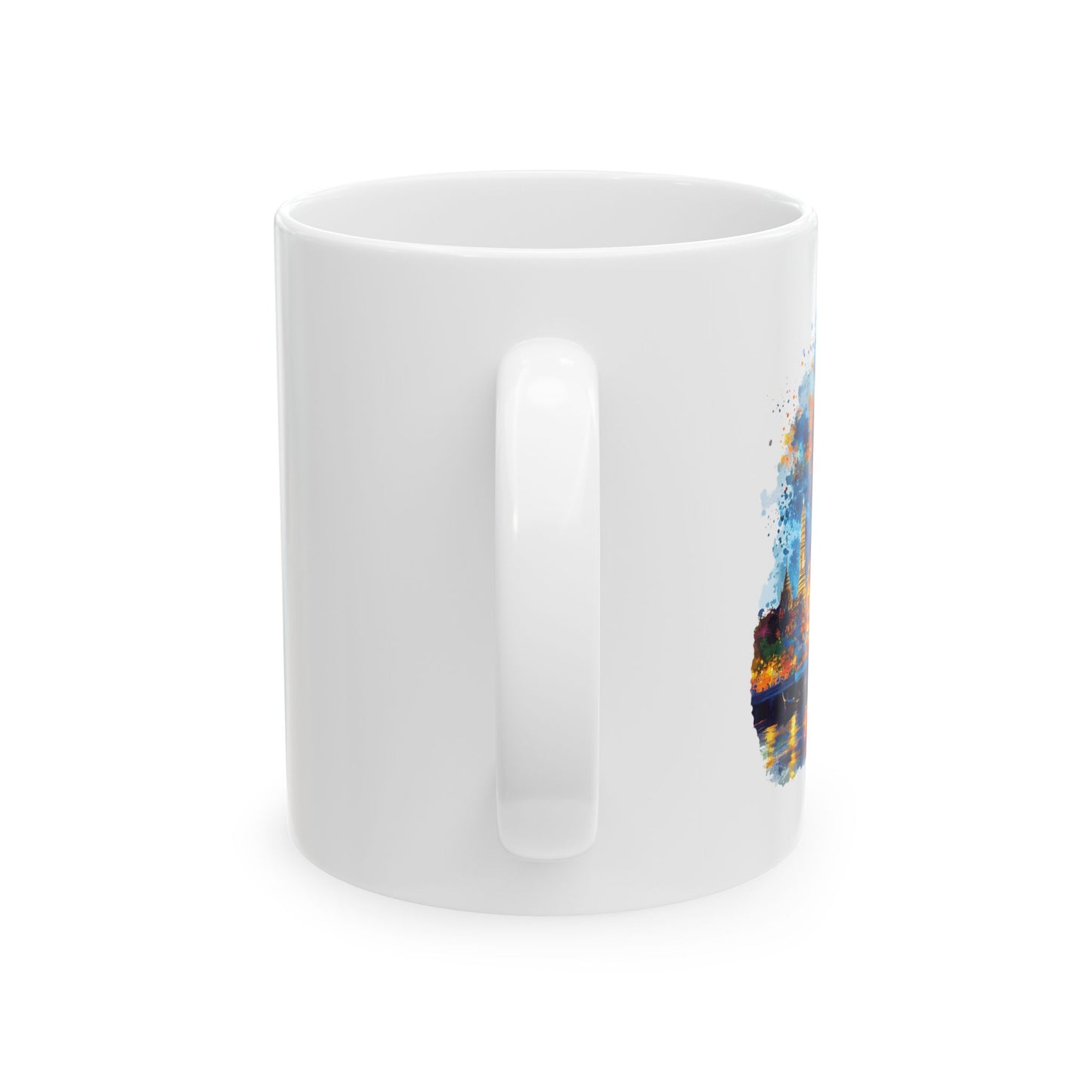 wat arun - bangkok watercolor ceramic mug (11oz, 15oz)