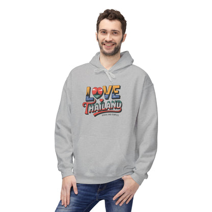 Love Thailand Retro Travel Hoodie — Colorful Vintage Thailand Sweatshirt
