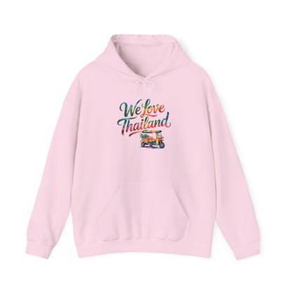 Thailand Travel Hoodie — "We Love Thailand" Tuk Tuk Graphic