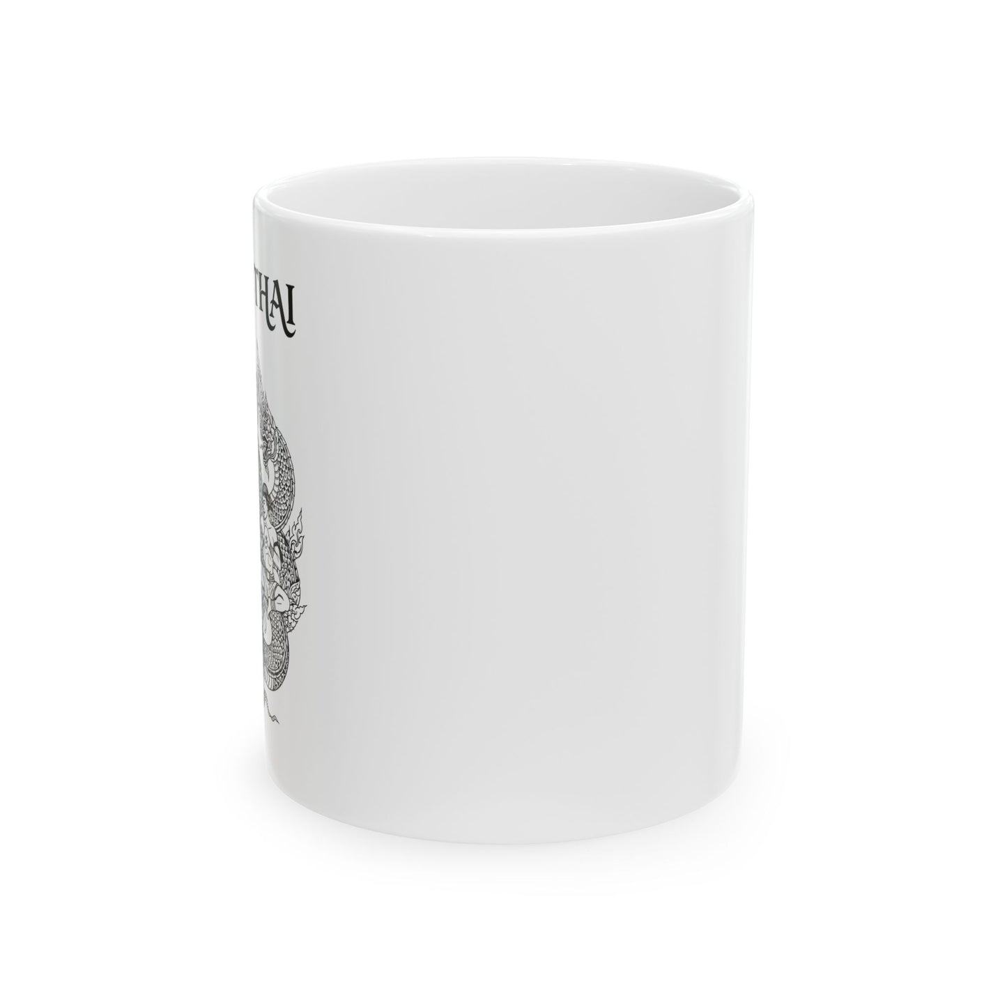 muay thai shadow fight mug | minimal combat warrior coffee cup