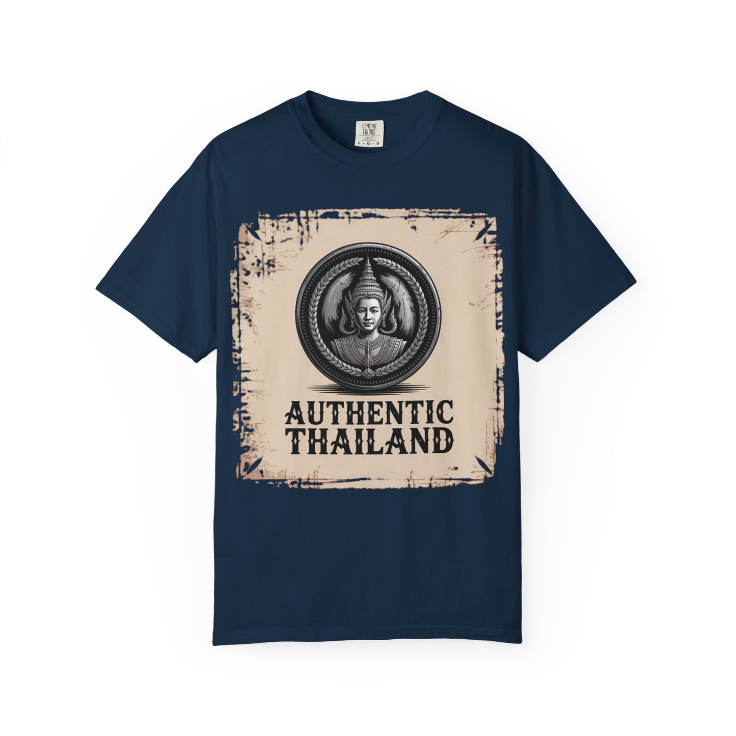 authentic thailand vintage goddess emblem graphic t-shirt