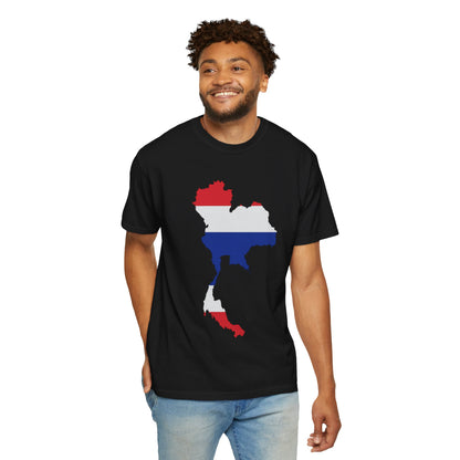 Thailand Flag Map Minimal Travel Graphic T-Shirt