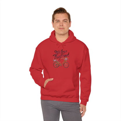 Thailand Bicycle Hoodie — "We Love Thailand" Travel Sweatshirt