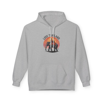 Thailand Elephant Sunset Hoodie — "Love Thailand" Travel Hoodie