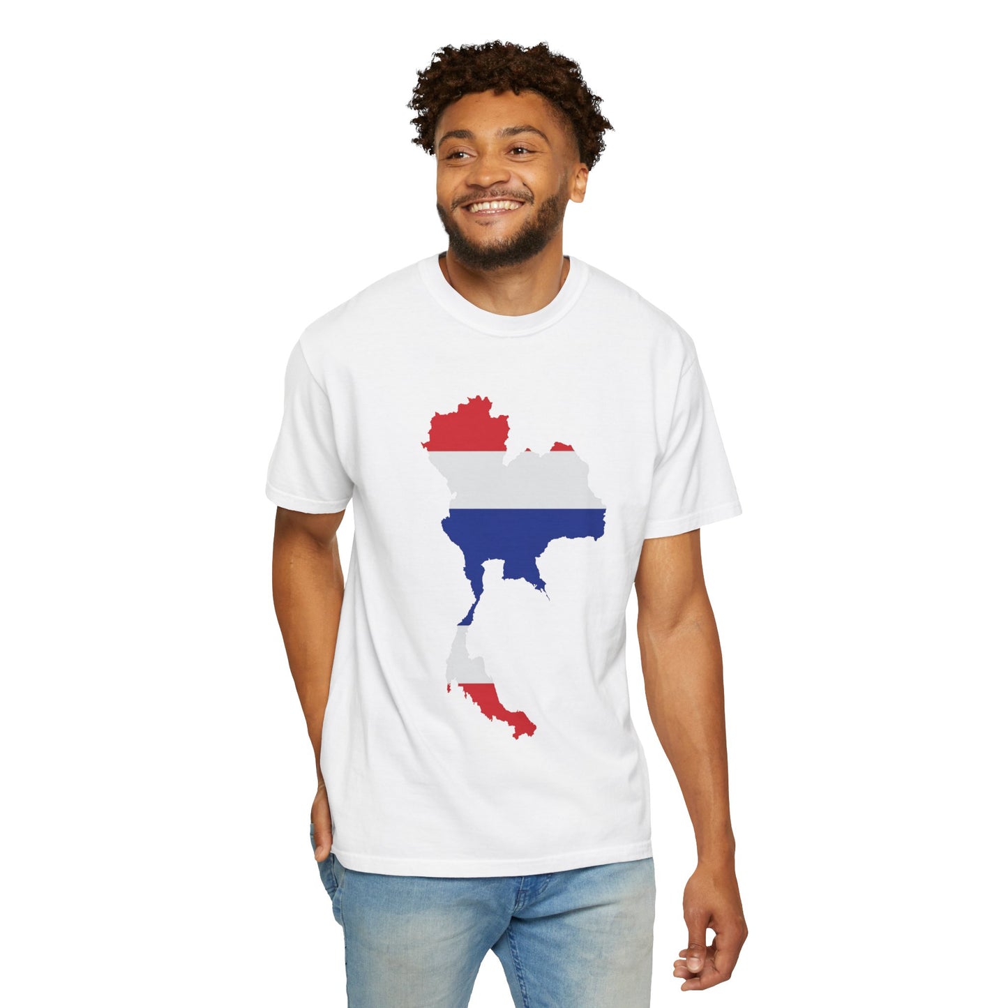 thailand flag map minimal travel graphic t-shirt